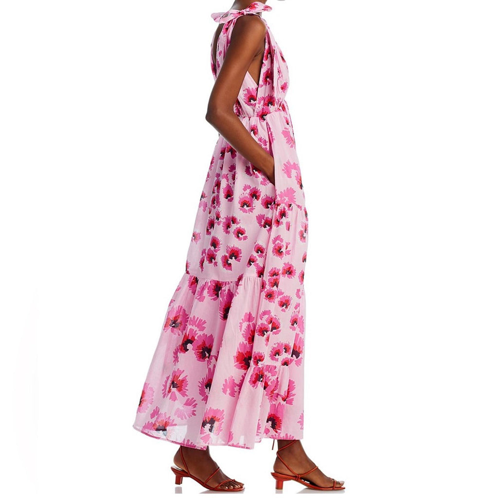 Banjanan Cosmos Maxi Dress, Floral Mix Cotton Voile New w/Tag