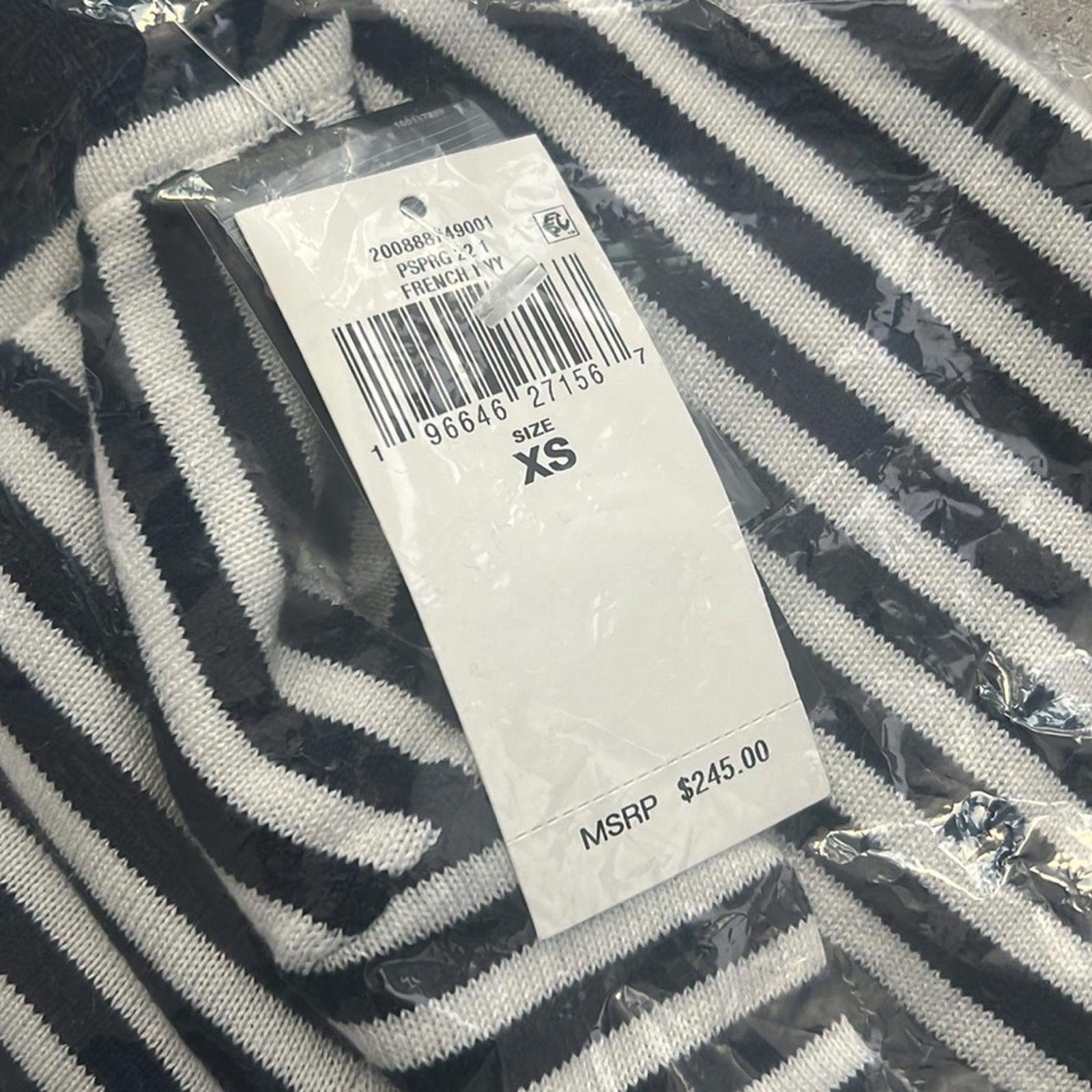 Lauren Ralph Lauren Striped Silk Blend Long Cardigan Navy Size XS New w/Tag $245