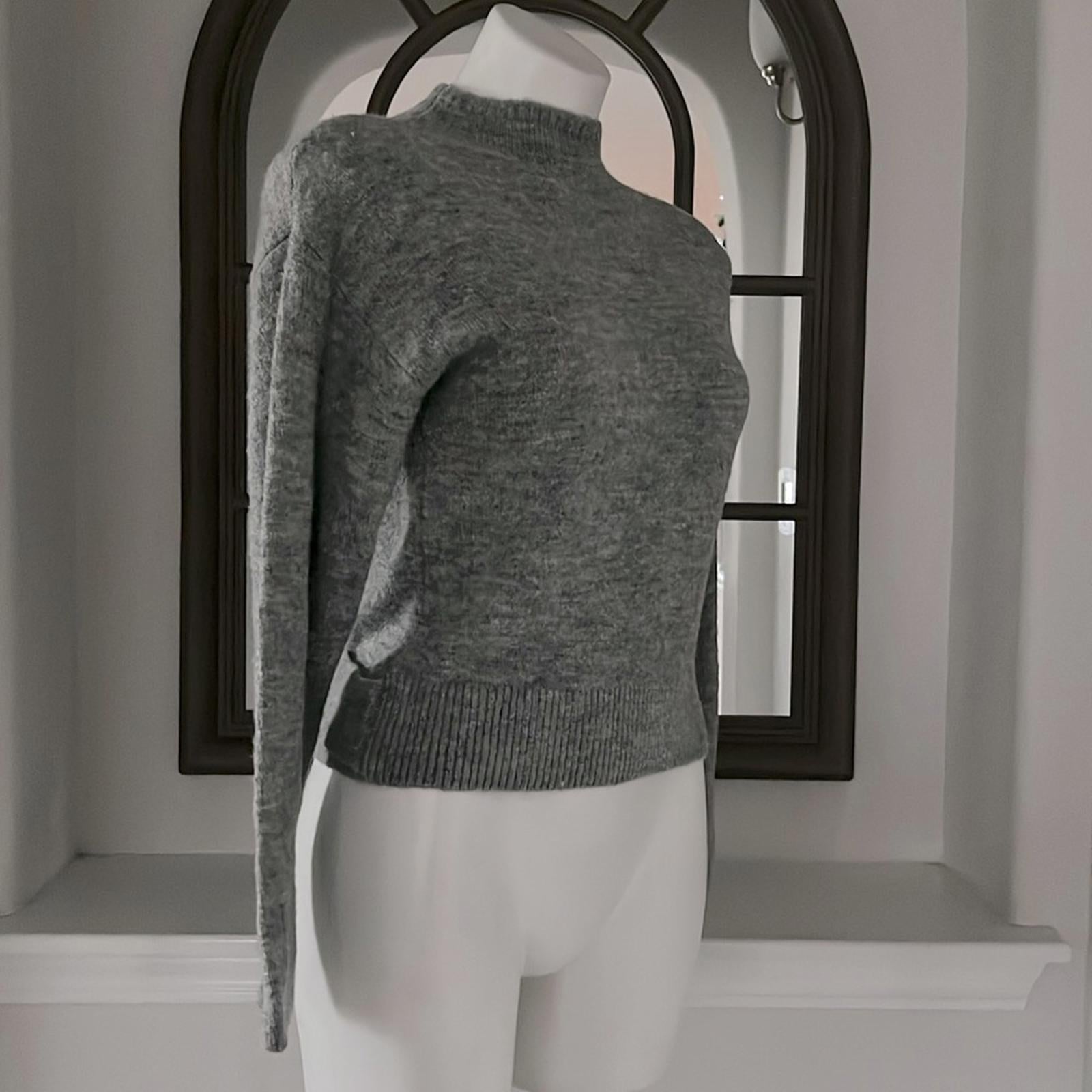 WAYF Wool-Blend Mock-neck Sweater in Light Grey, Size XS New w/Tag