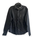 NEW John Varvatos Zill Navy Spread Collar Long Sleeve Shirt, Men's M Retail $498