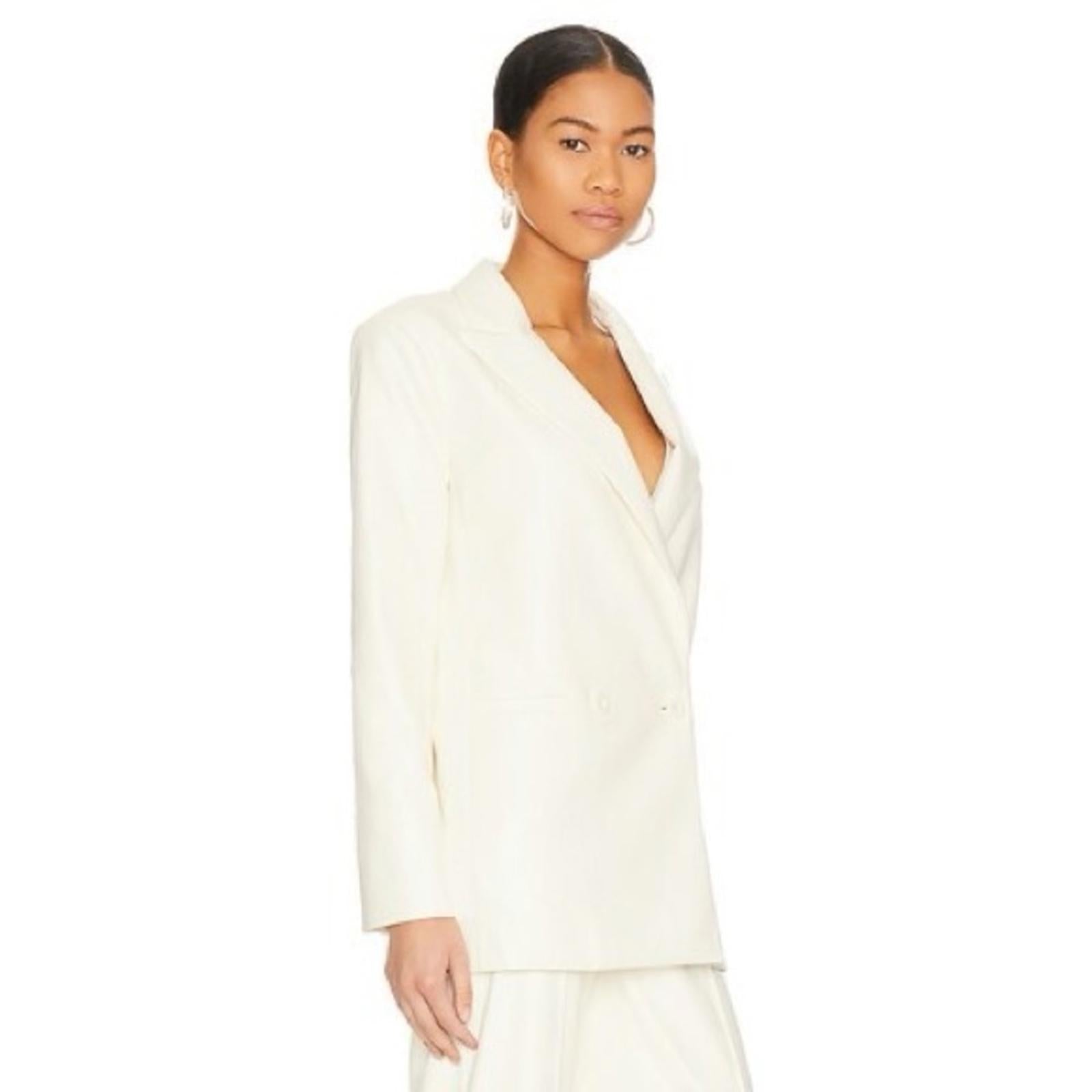Alice+Olivia Warm One-Button Faux Leather Blazer, Size 4 New w/Tag $495 SOLD OUT