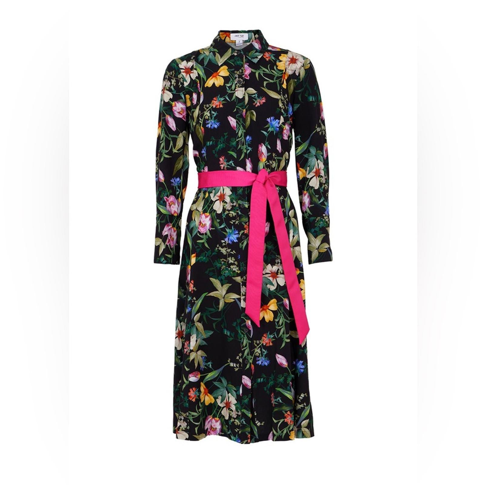 Per Se by Carlisle Botanical Midi Dress Size 10 New w/Tag Retail $598 (Sold Out)