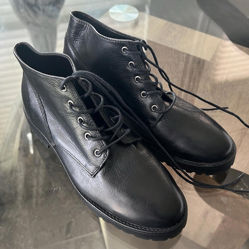 Marc Joseph New York Spring St. Ankle Bootie, Black Leather Size 6.5 NEW