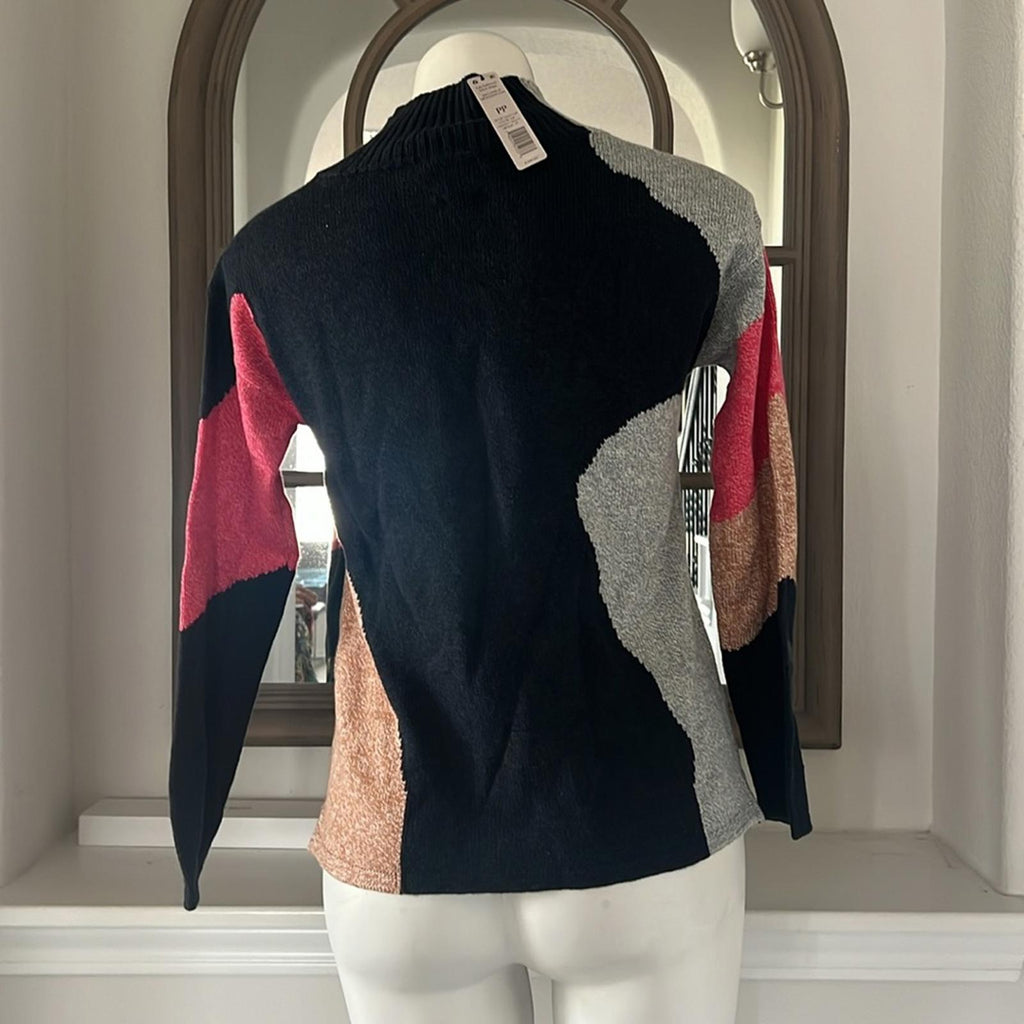 NIC+ZOE Petite Glowing Embers Sweater, Indigo Multi Size PP/PXS New w/Tag $158