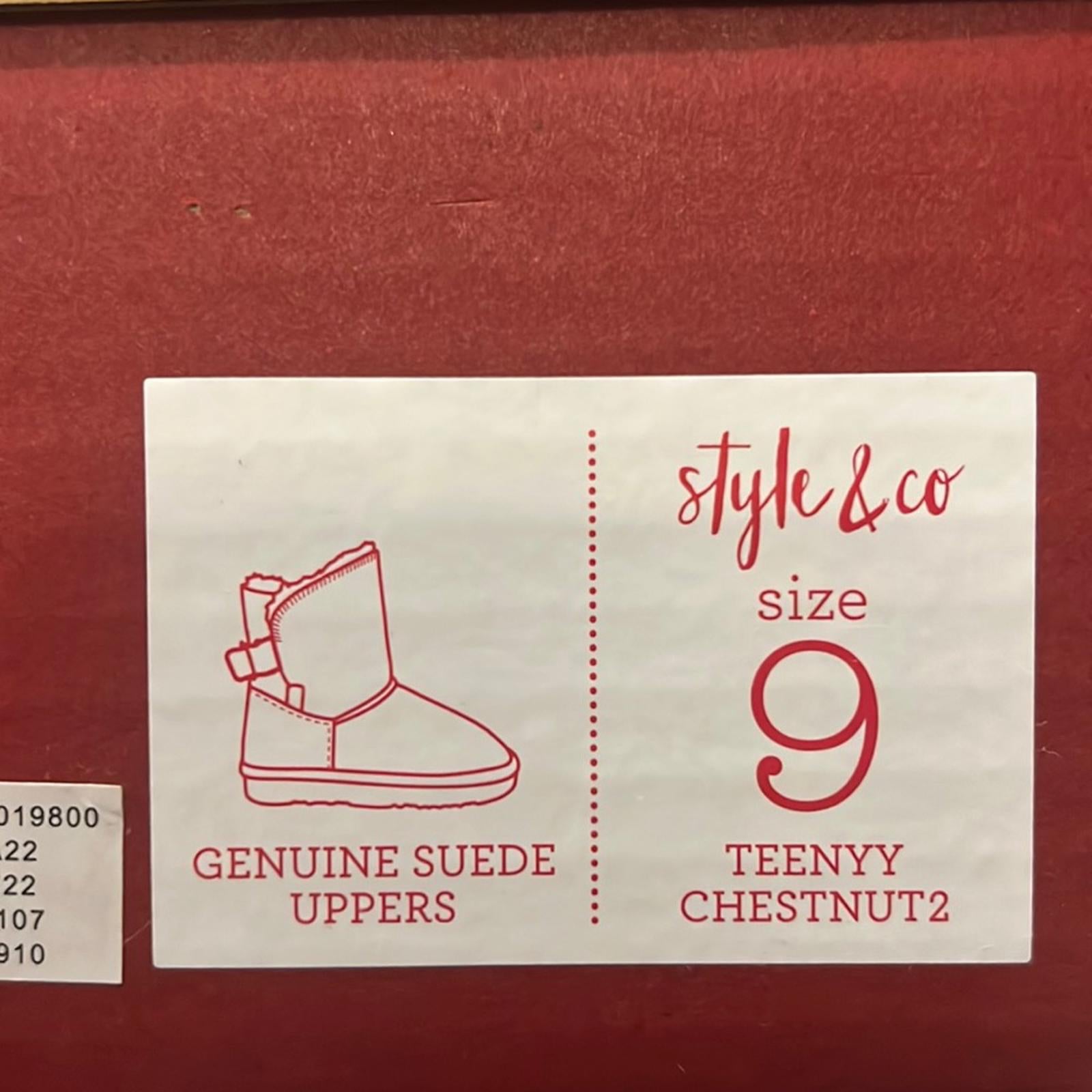 Style & Co Teenyy Winter Booties in Chestnut, Women’s Size 9 New in Box