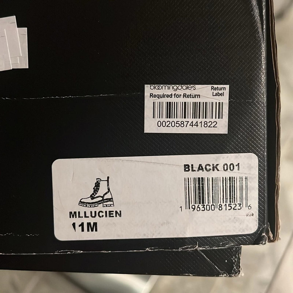 Marc Fisher LTD. Lucien Lace Up Combat Boots, Black Size 11  New in Box $249
