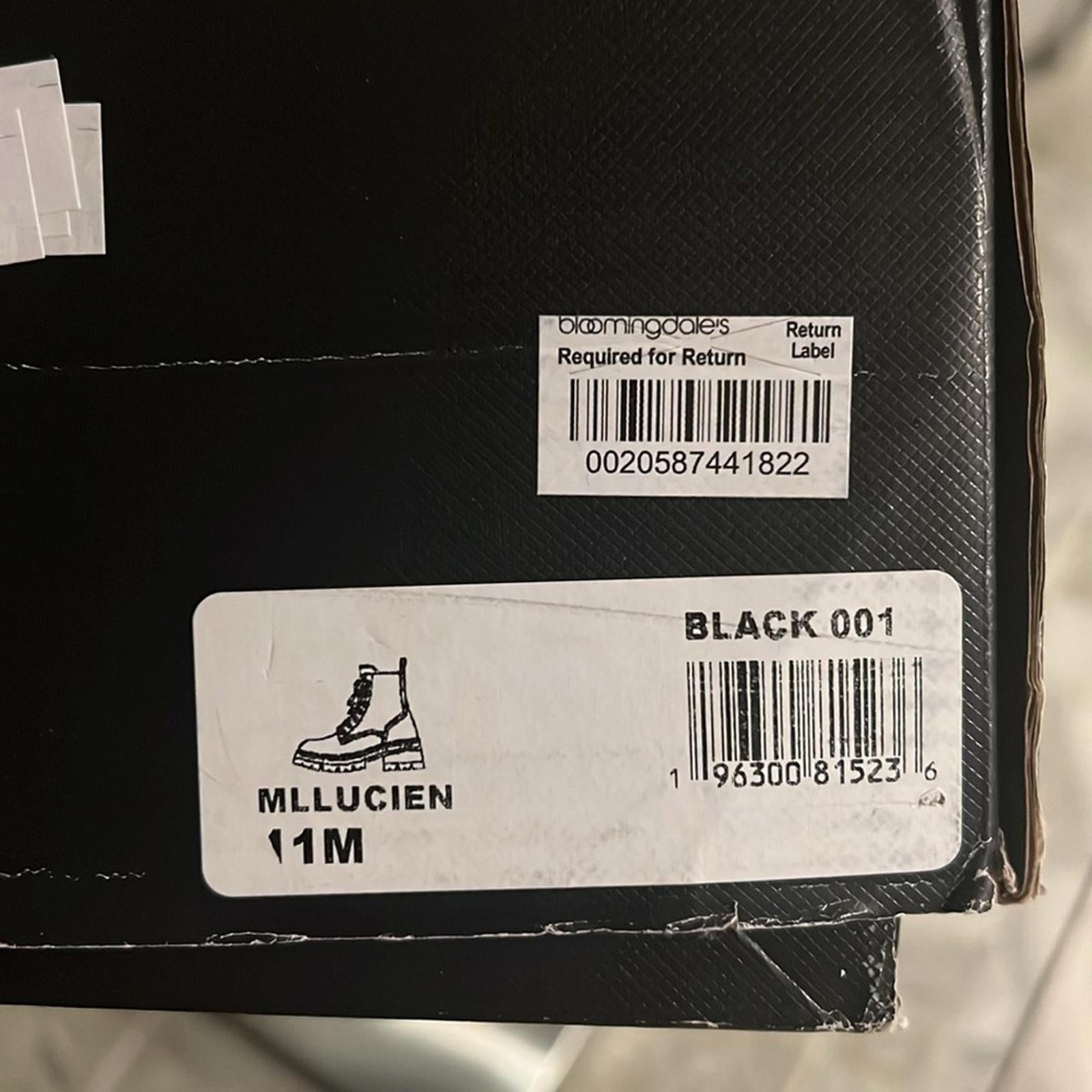 Marc Fisher LTD. Lucien Lace Up Combat Boots, Black Size 11  New in Box $249