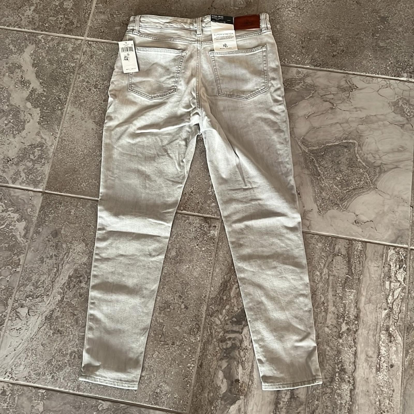 Lauren Ralph Lauren High Rise Skinny Ankle Jeans, Grey, Size 10 New w/Tag $99.5