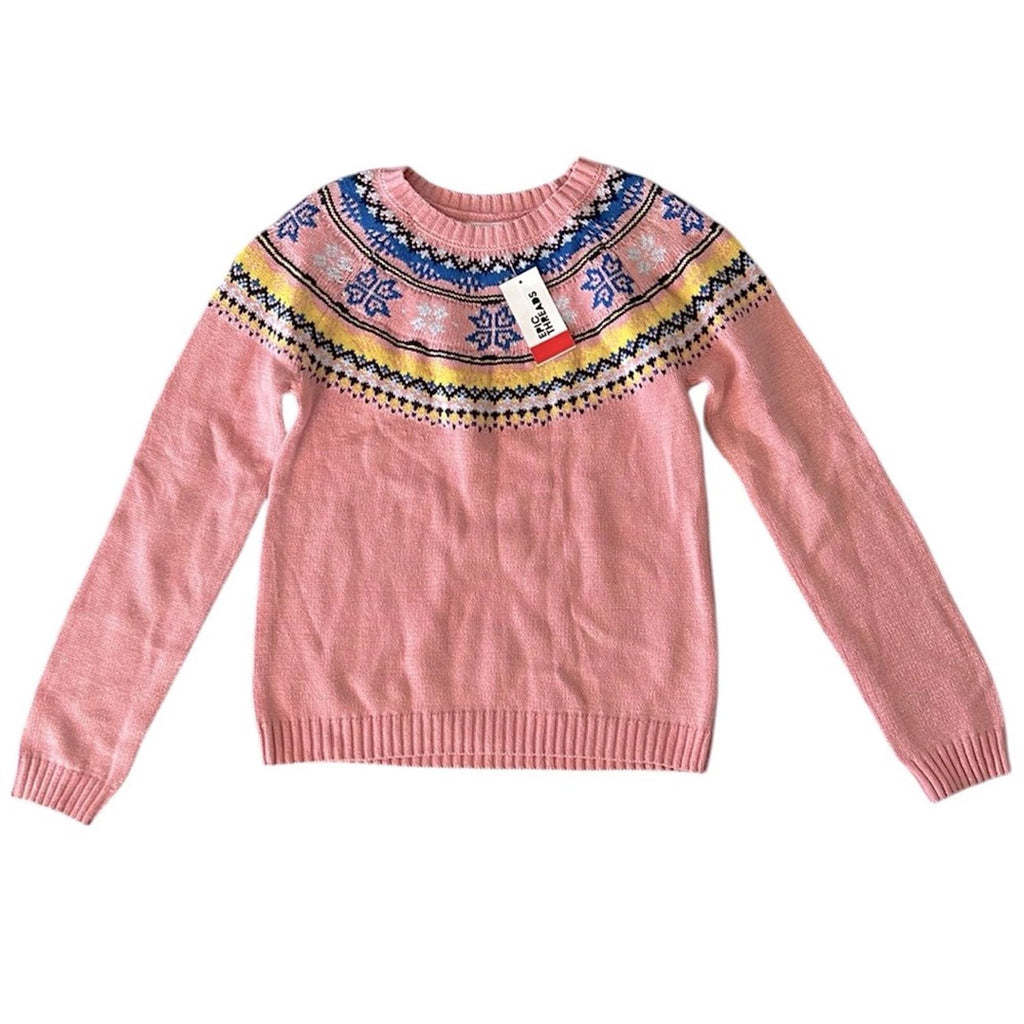 Epic Threads Little Girls Fair Isle Crewneck Sweater, Size XL New w/Tag