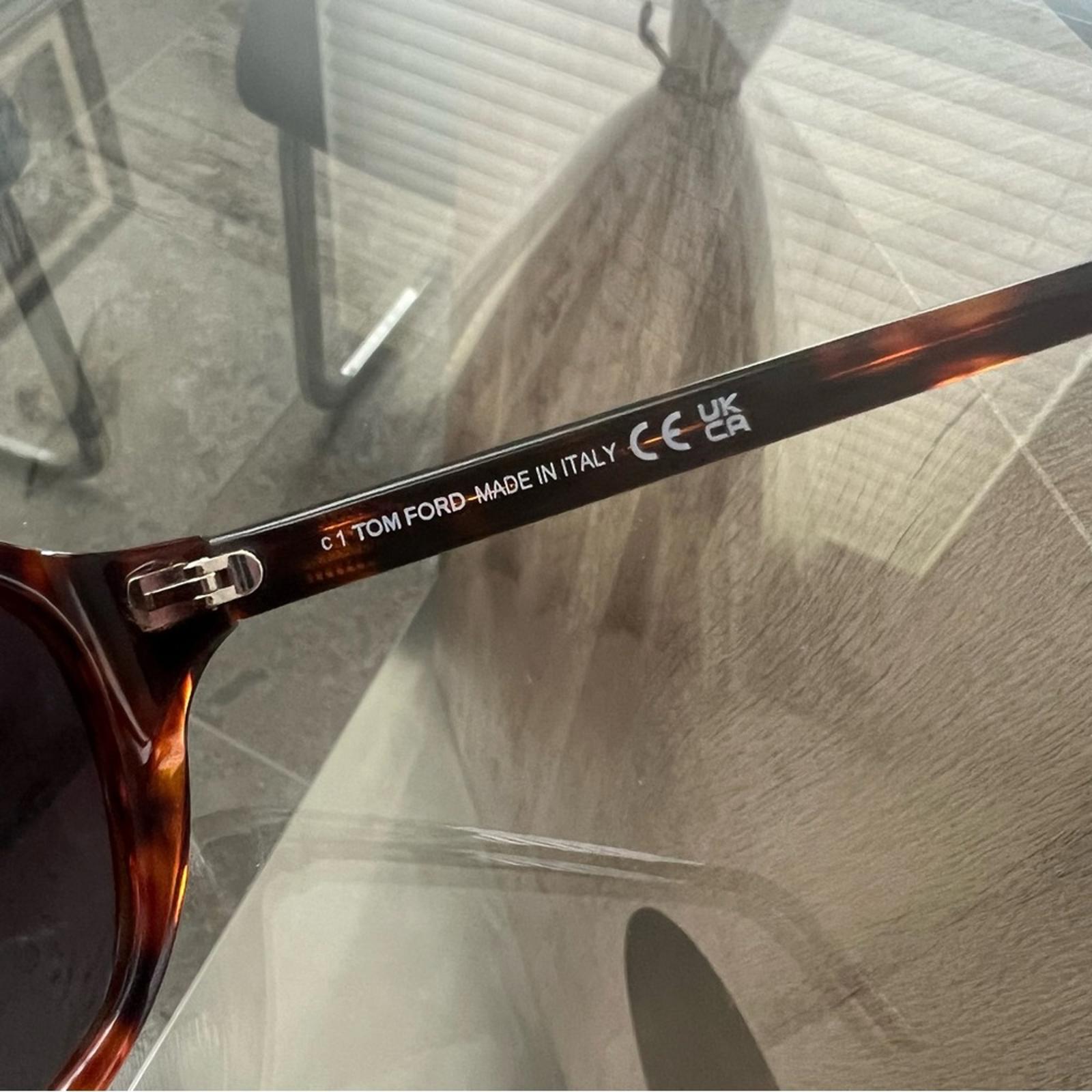 New TOM FORD Rectangular Frame Sunglasses in Havana New w/Tag Retail $455