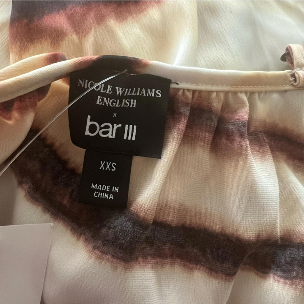 New BAR III x Nicole Williams English Printed Apron Dress, Size XXS New w/Tag