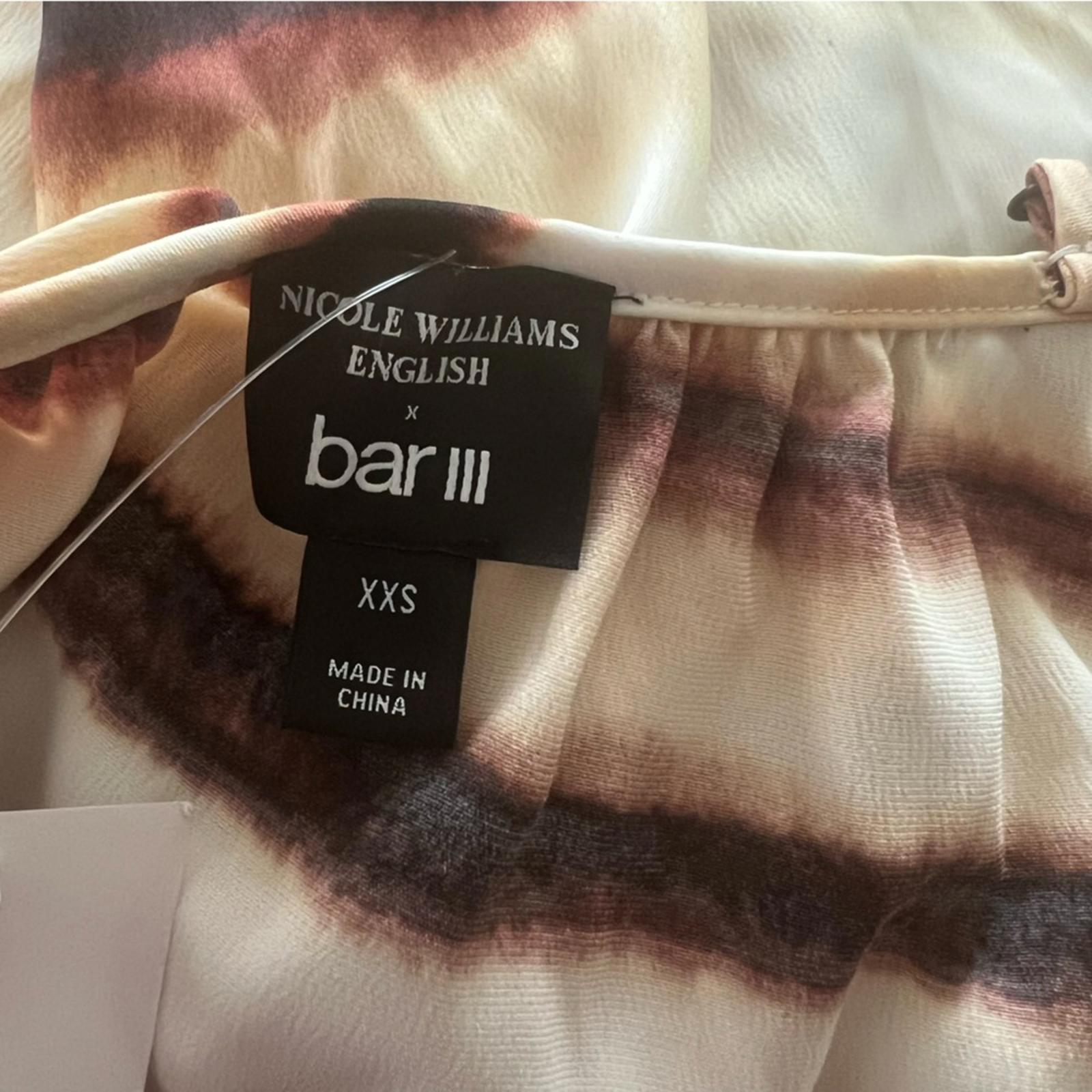 New BAR III x Nicole Williams English Printed Apron Dress, Size XXS New w/Tag