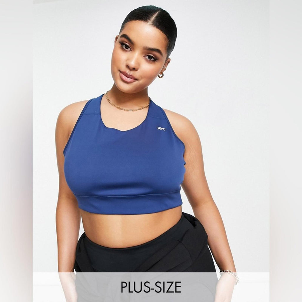 NWT Reebok Training Plus Essentials High-Support Sports Bra, Blue Size 3X