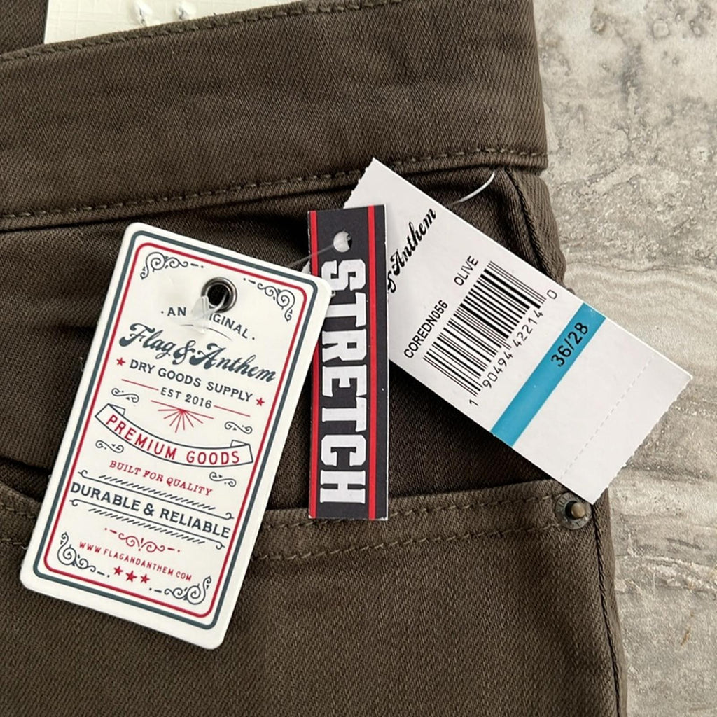 Flag & Anthem Nashville Straight Fit Stretch Jeans Denim, Size W36 L28 New w/Tag
