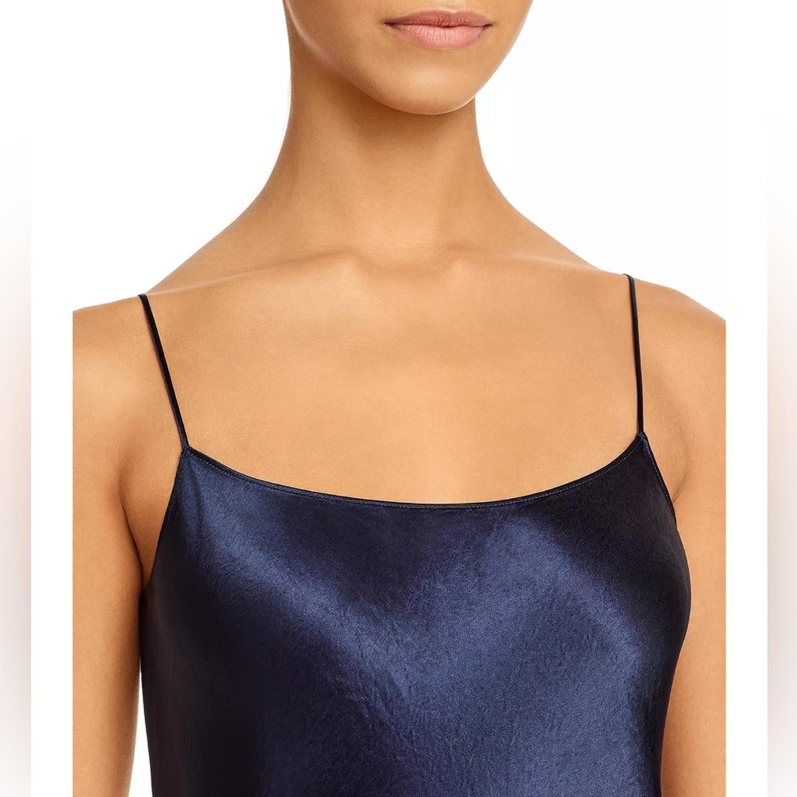 VINCE Satin Slip Dress in Coastal Blue, Size M New w/Tag Retail $325