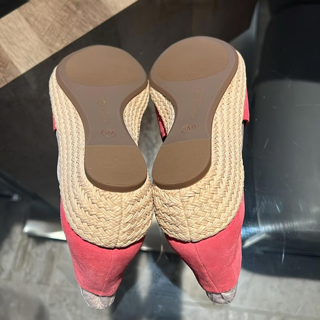 Gentle Soul Noa Elastic Slip-On Leather Wedge Sandals, Size 5 New in Box $199