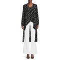 Patrizia Luca Oversized Geometric Moon Print Hi-Low Tunic, Black/White XS NWT