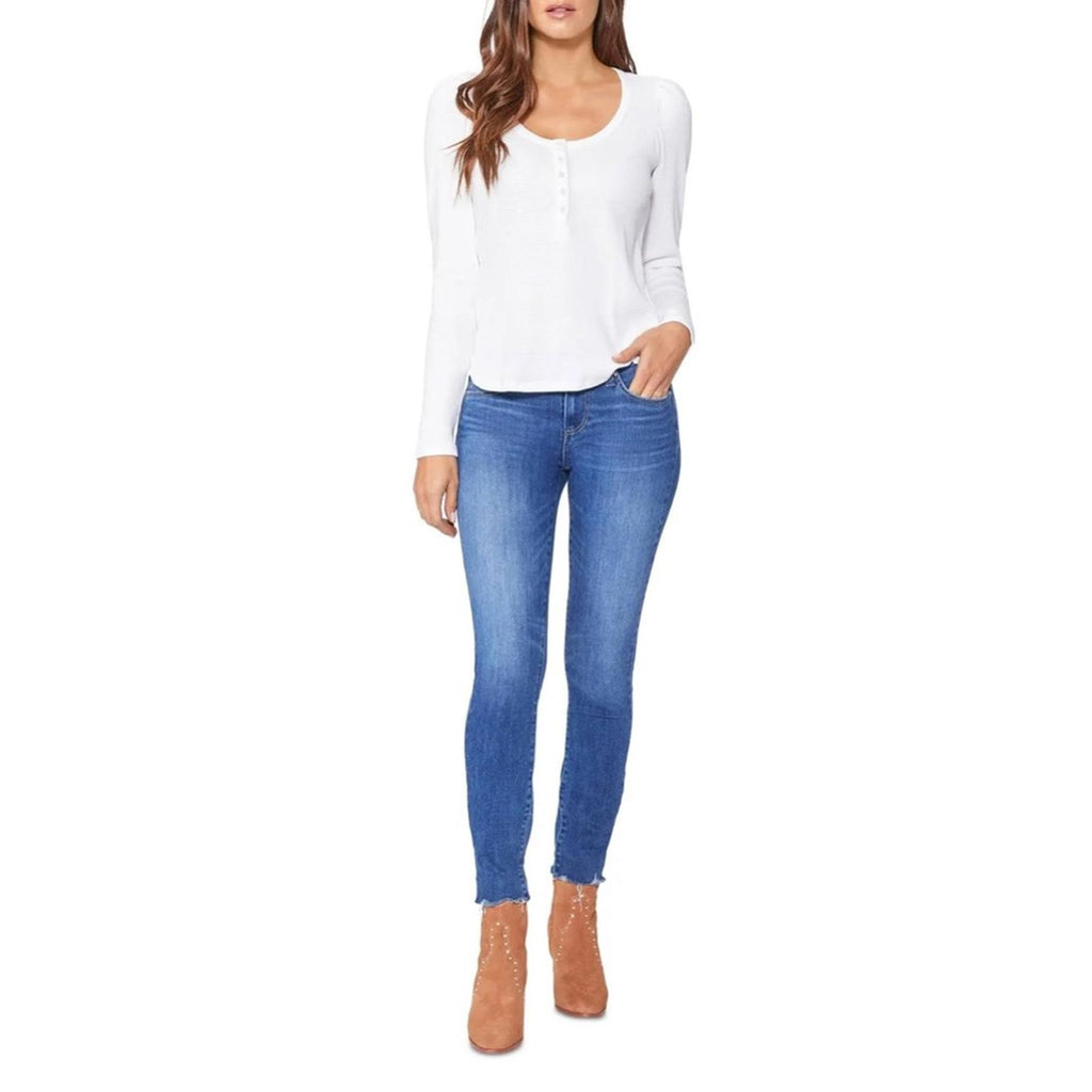 Paige Daniella White Long Sleeve Top, Size XL NWT