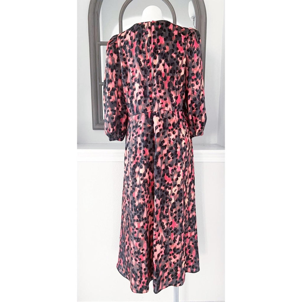 DKNY V-Neck Ruched Front Dress in Permission Multi, Size XL, New w/Tag