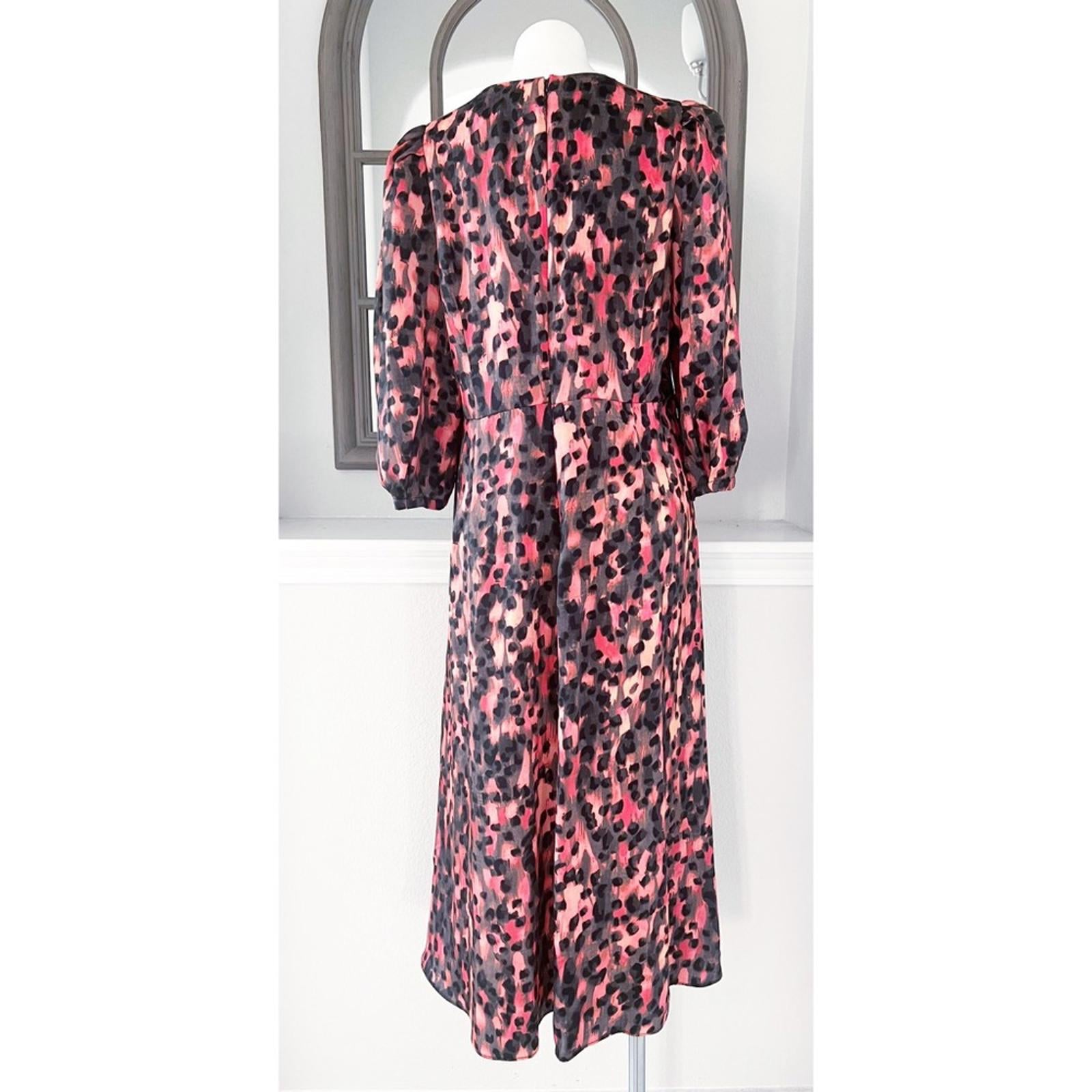 DKNY V-Neck Ruched Front Dress in Permission Multi, Size XL, New w/Tag