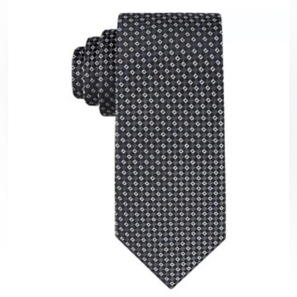 Calvin Klein Men's Square Medallion Tie in Black, One Size, NWT