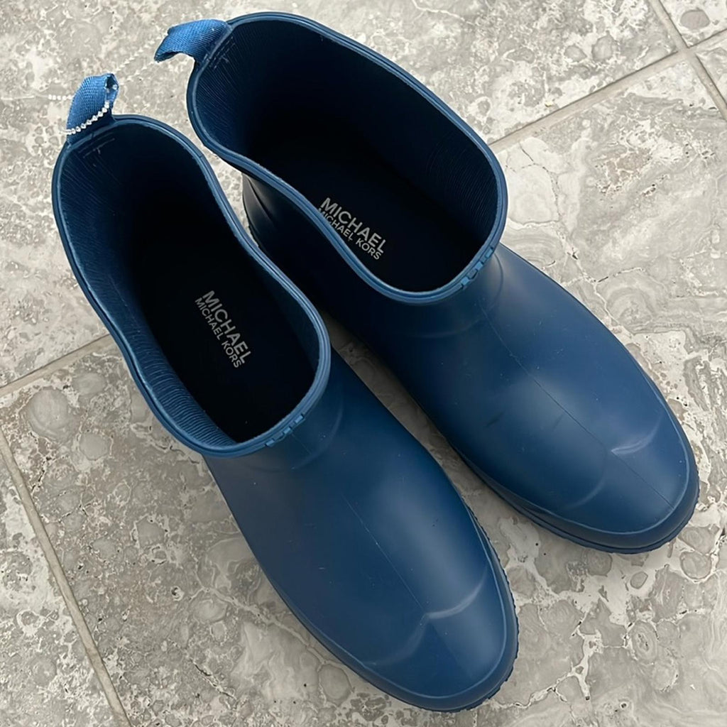 Michael Kors Mac Rain Booties in Blue, Size 11 New w/o Box