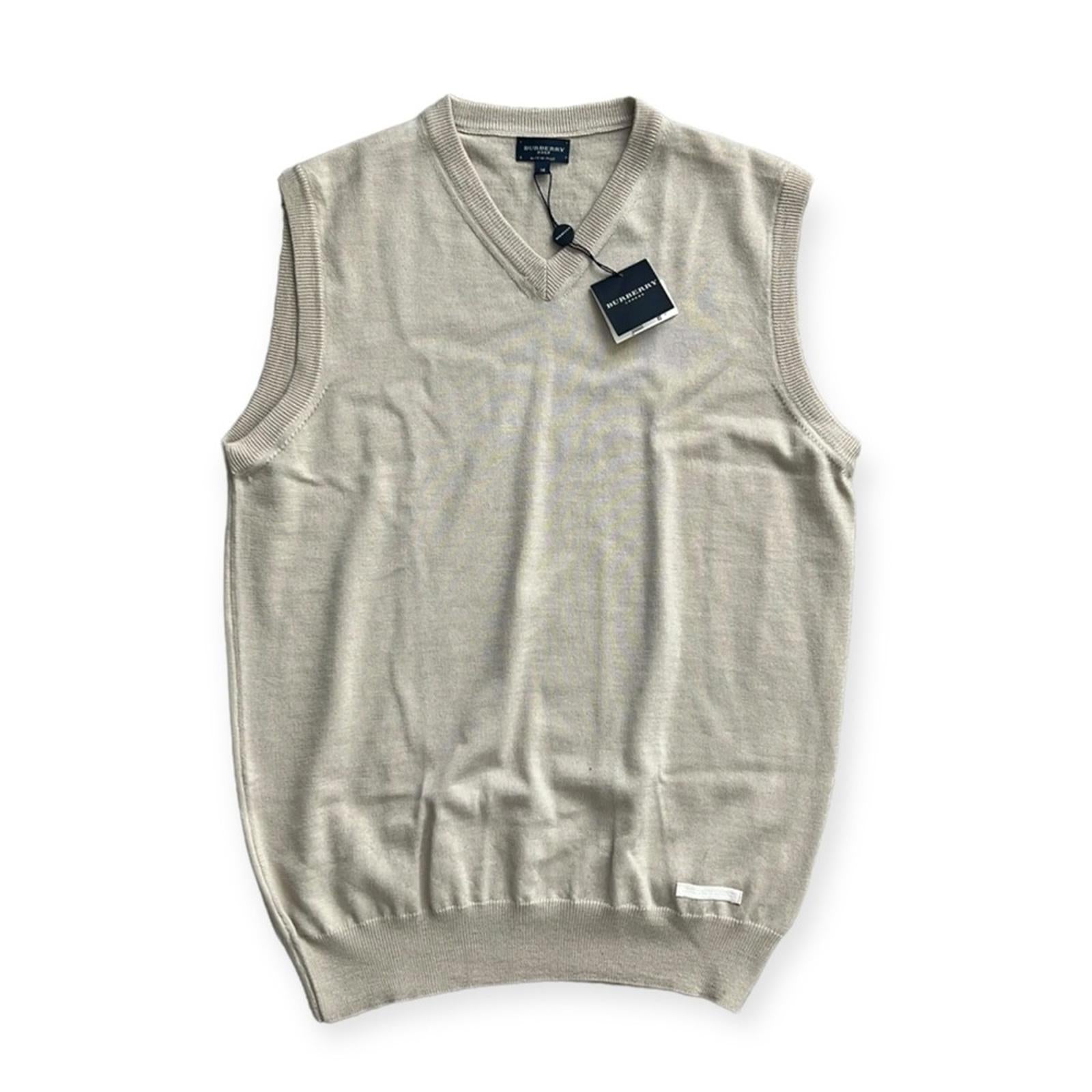 NEW Burberry Golf Merino Wool Vest, Size M New w/Tag