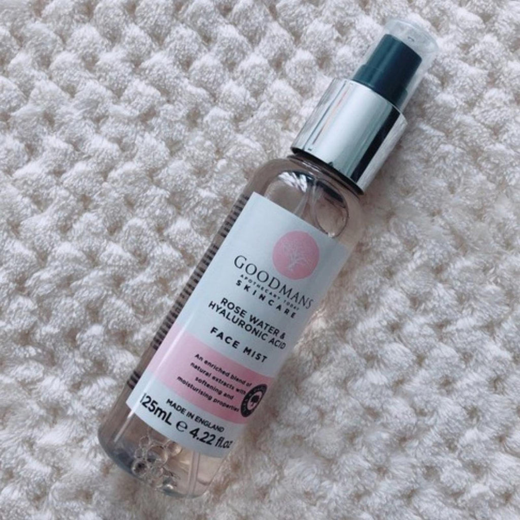 Goodmans Hyaluronic Acid & Rose Water Face Mist (Made in England) 125mL New