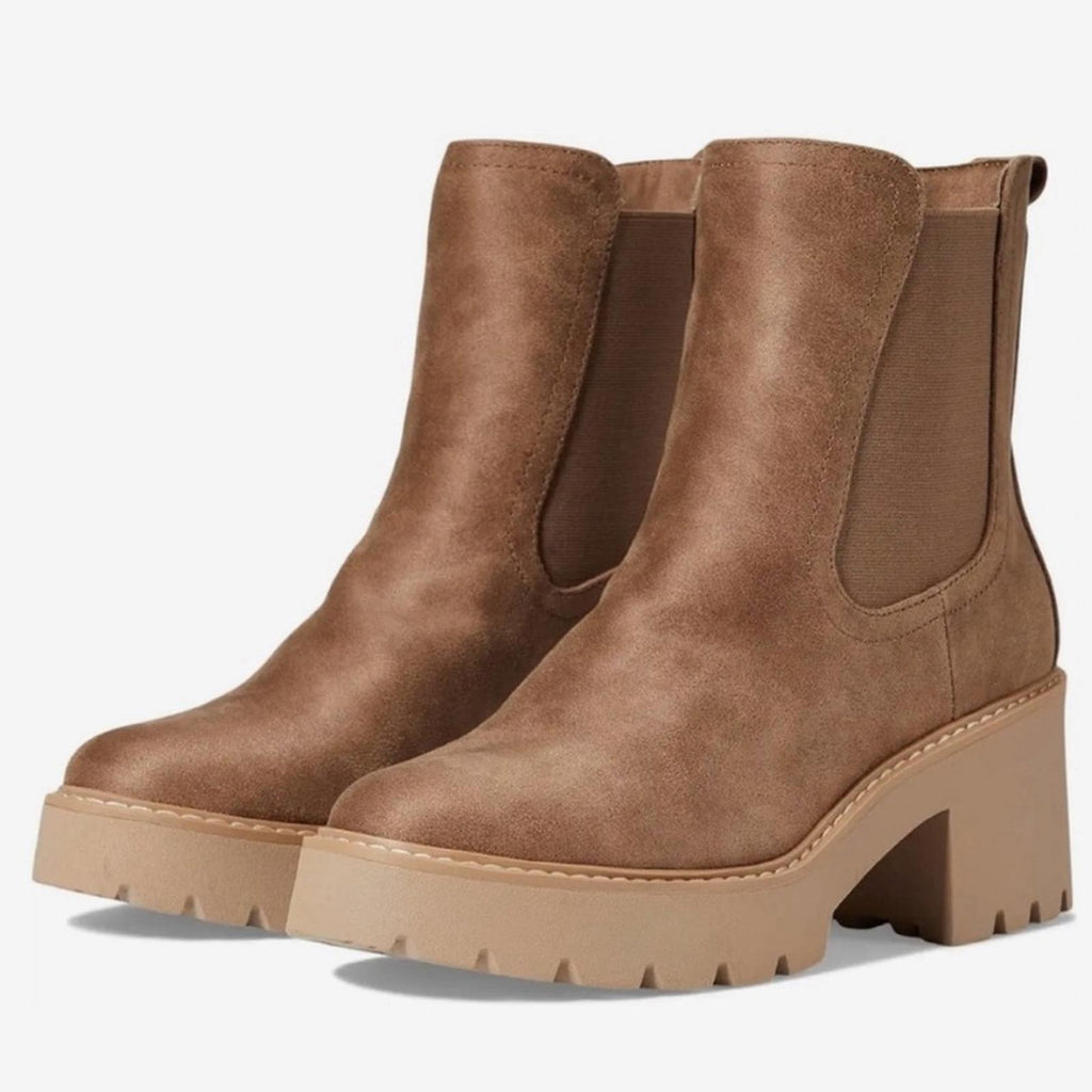 Dolce Vita Tobias Platform Lug Chelsea Boots in Truffle, Size 10 NEW in Box