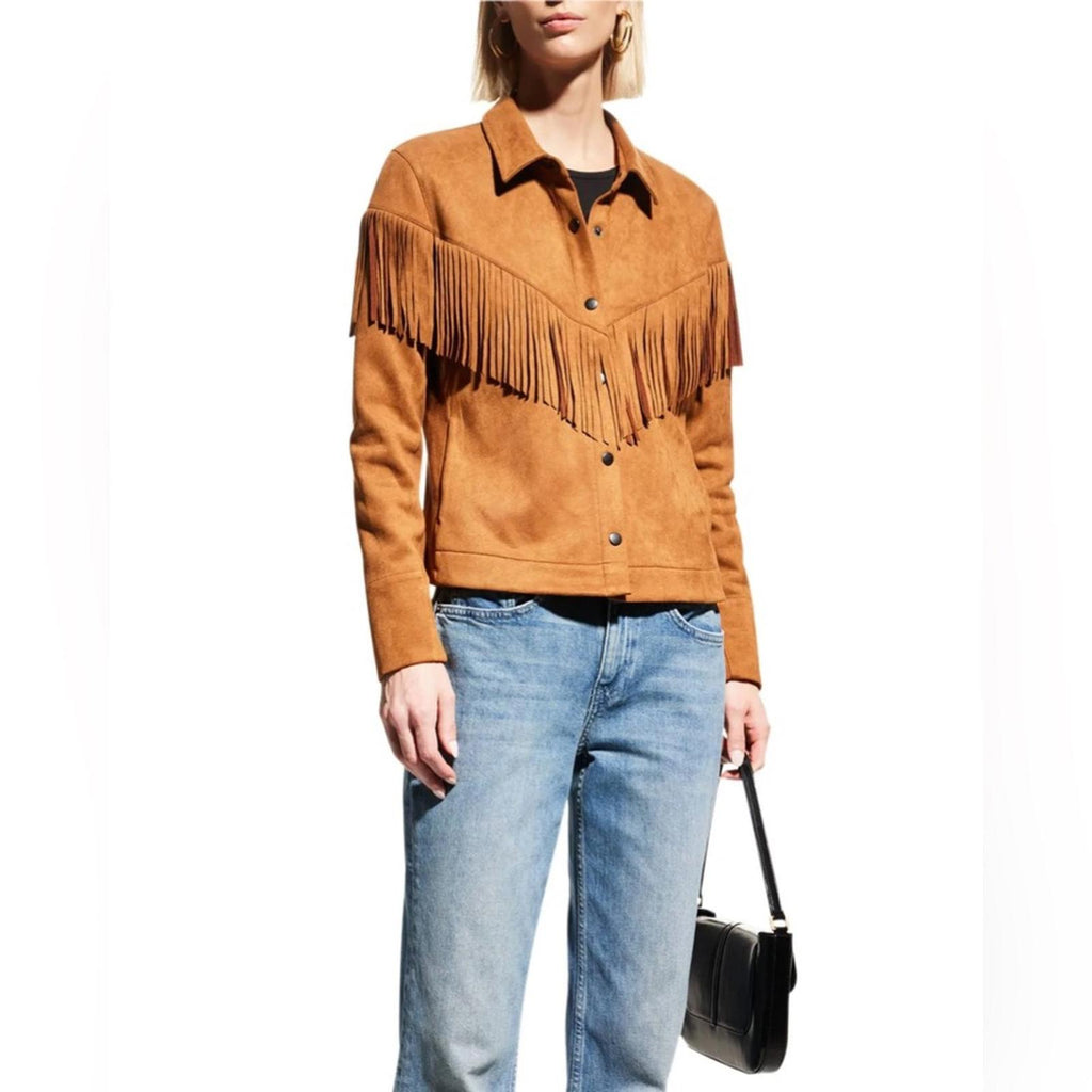 NIC+ZOE Plus Faux Suede Fall Fringe Jacket, Size 2X New w/Tag