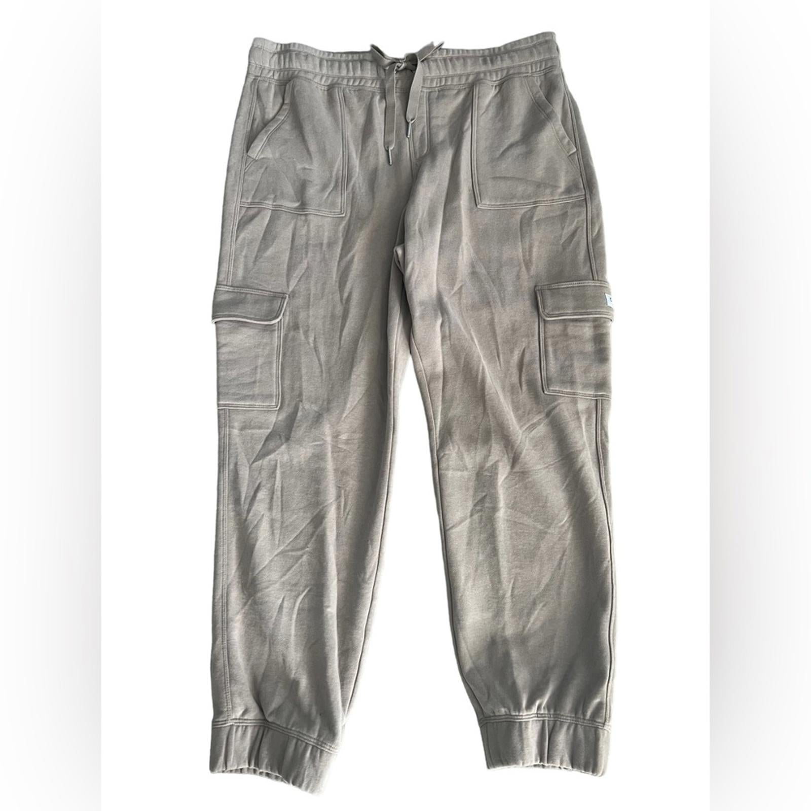 Calvin Klein Performance Grey Drawstring Cotton Blend Joggers, Size XL NWT
