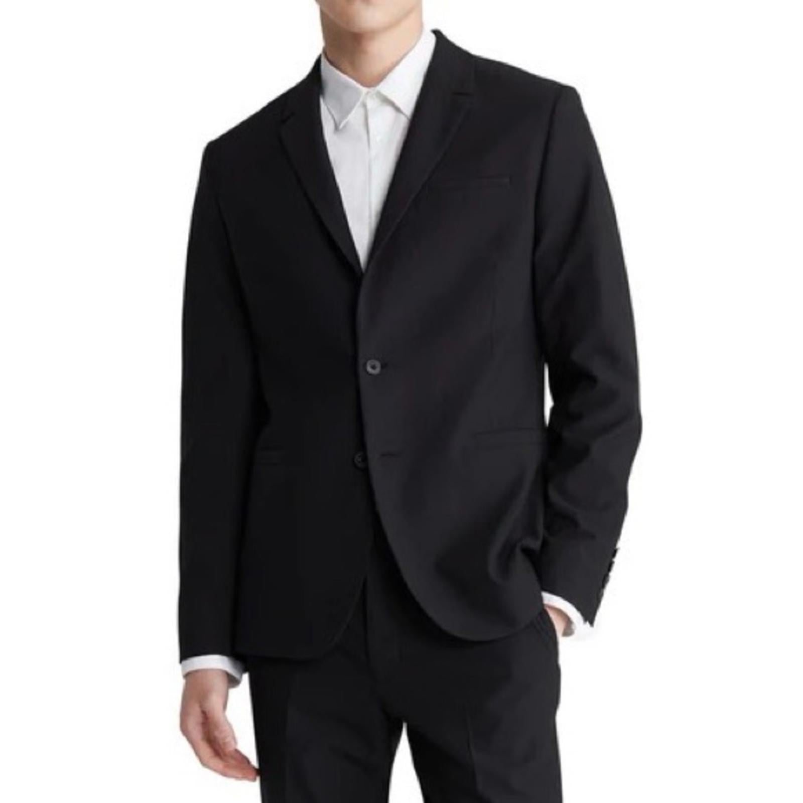 A|X Armani Exchange Wool Two-Button Blazer in Black, NWT, Size 38S