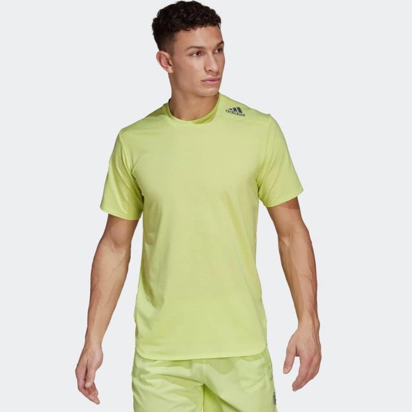 Adidas Men's Designed For Training Tee, Pulse Lime, Size XL New w/Tag