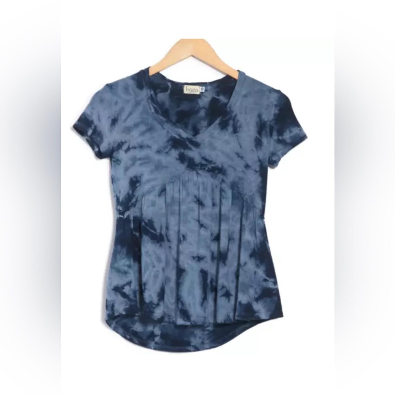Baea Babydoll Tie-Dye Peplum V-Neck Top, Size XS New w/Tag $88
