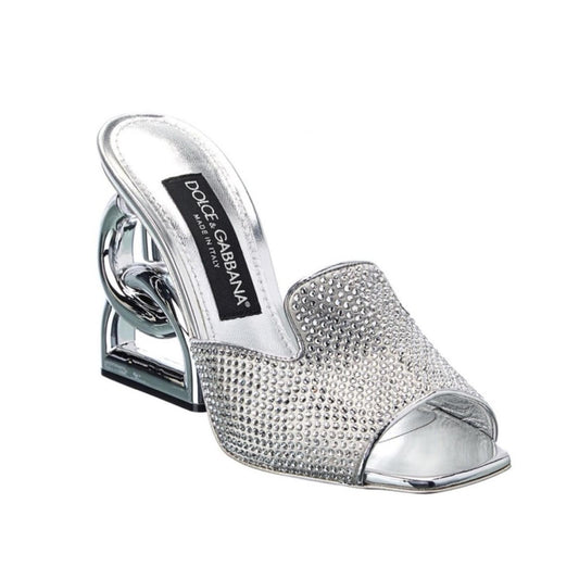 Dolce & Gabbana DG-Heel Gemstone-Embellished Mules Size 40 NEW + Box + Dust Bag
