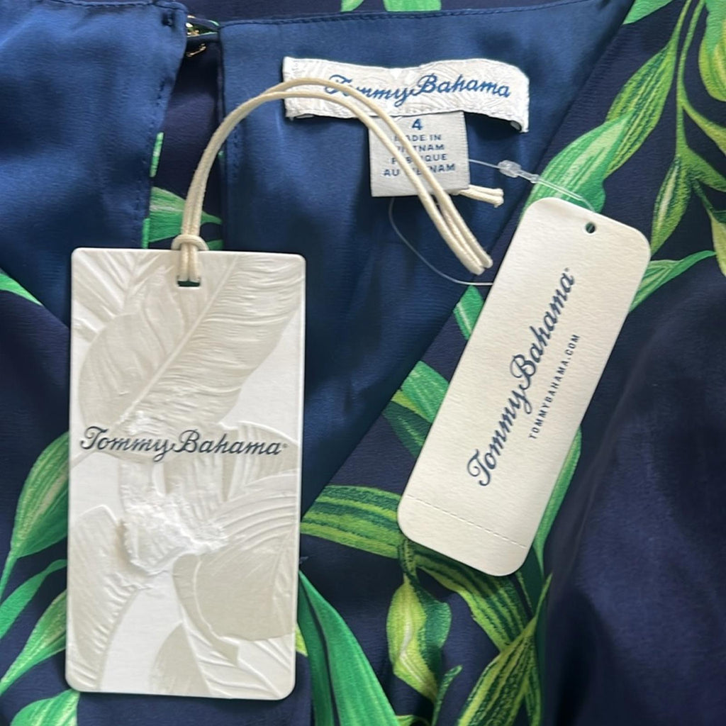 Tommy Bahama Floral Glow Sleeveless Maxi Dress in Island Navy, Size S New 4 NEW