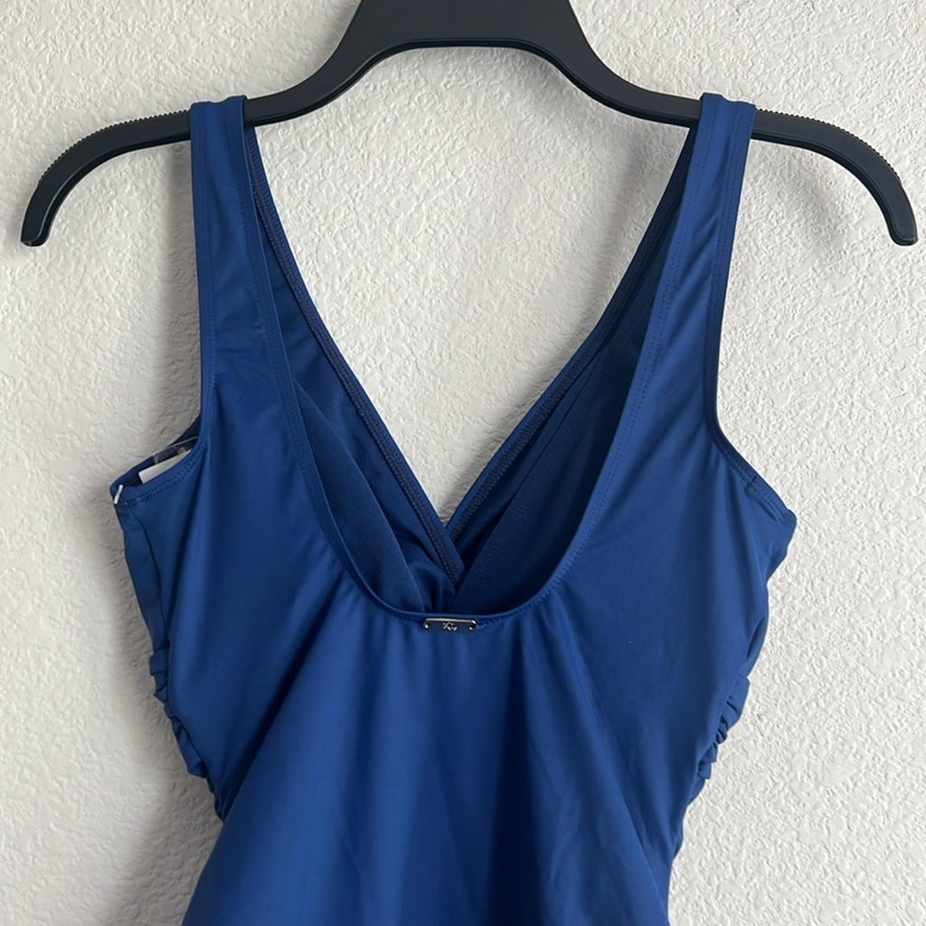 Lauren Ralph Lauren Stretch Tummy Control Twist Front Swimsuit, Size 6 NWT