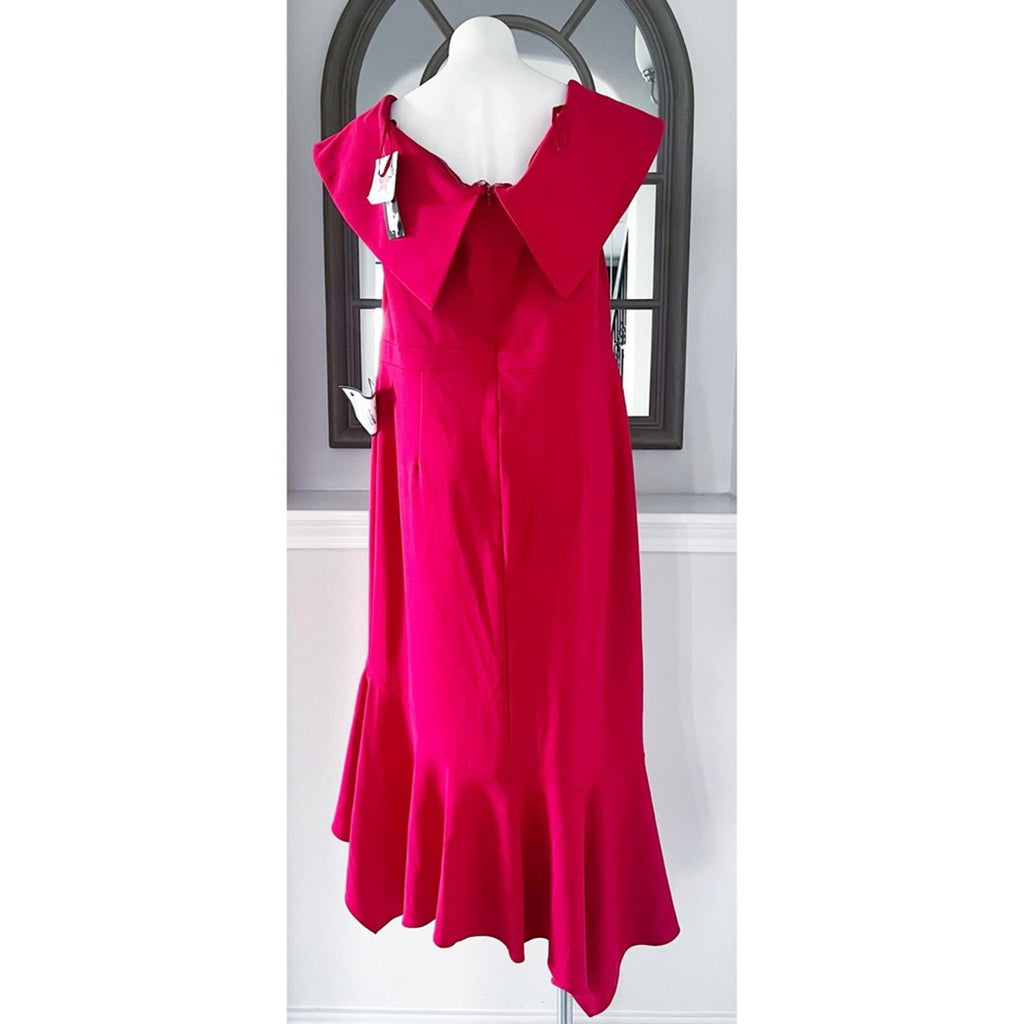 XSCAPE Plus Ruffled Maxi Evening Dress in Red, Size 16W New w/Tag $279