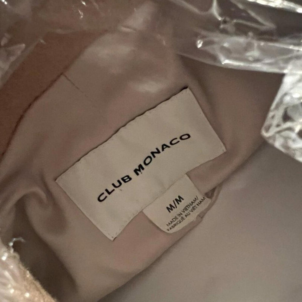NEW Club Monaco Twill Wool-Blend Trench Coat in Camel Brown, Size M, Dry Cleaned