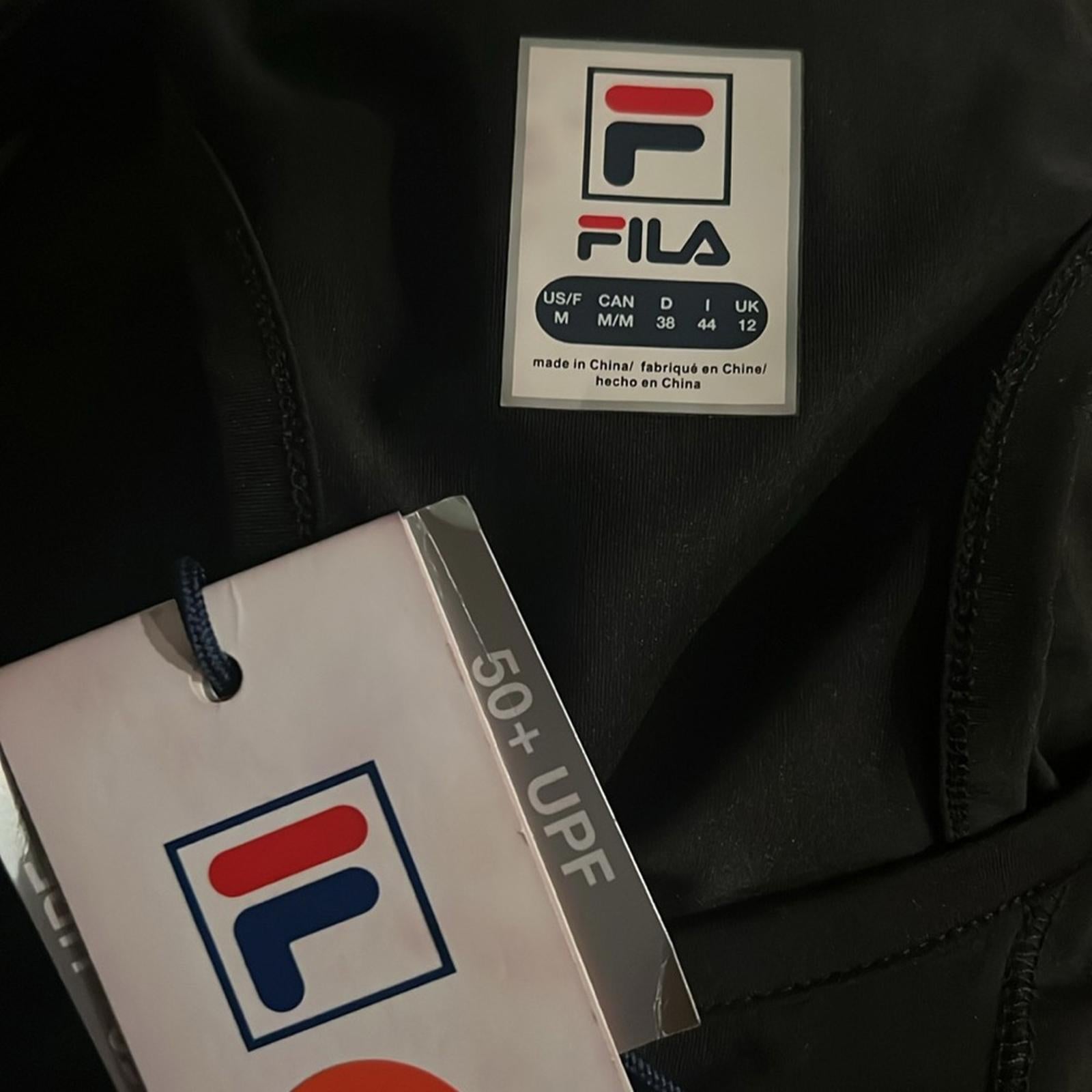 NWT Fila Essentials Racerback Tank in Black, Size M New w/Tag Retail $48