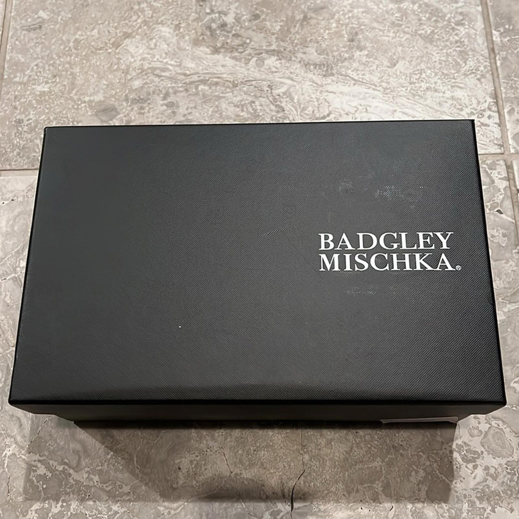 Badgley Mischka Emerie Slip On Embellished Flats Black, Size 5.5 NEW +DustBag