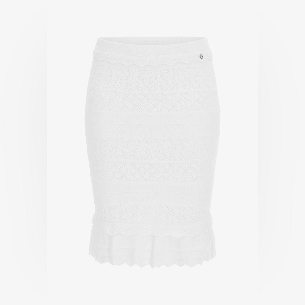 NEW Guess Pointelle Deeta Skirt in Pure White, Size XL New w/Tag