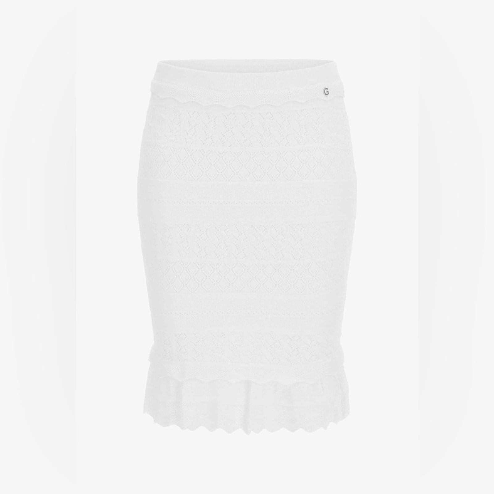 NEW Guess Pointelle Deeta Skirt in Pure White, Size XL New w/Tag