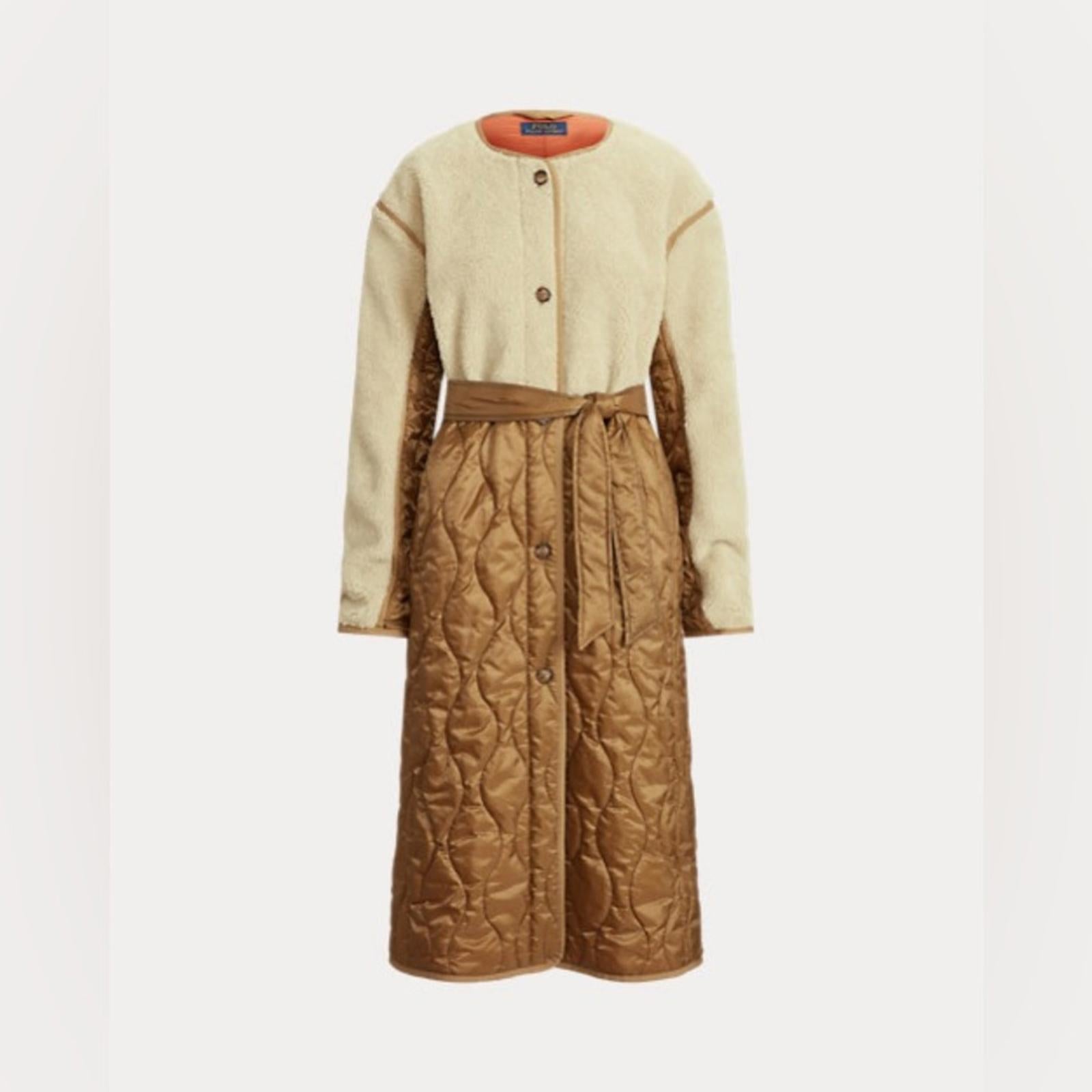 Polo Ralph Lauren Water-Repellent Belted Hybrid Liner Coat Size M New w/Tag $598