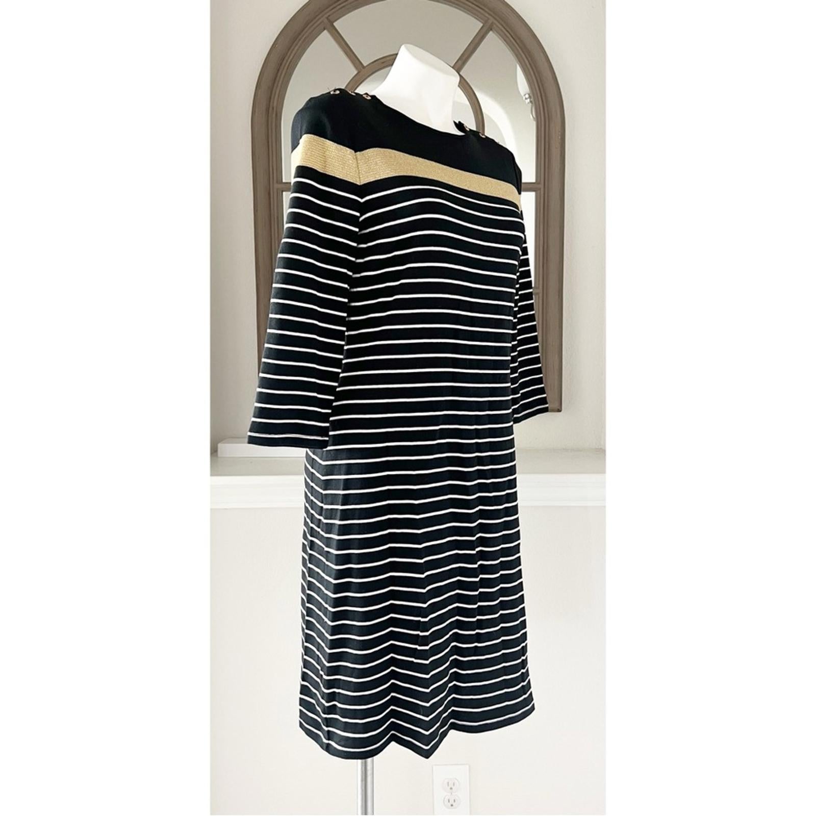 Lauren Ralph Lauren Cotton Striped Dress, Size L Retail $135 EXCELLENT!