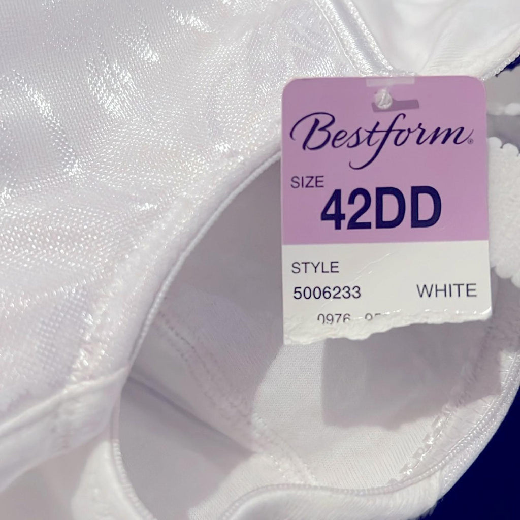 Bestform Floral Trim Wireless Cotton Bra with Lightly-Lined Cups, Size 42DD NWT