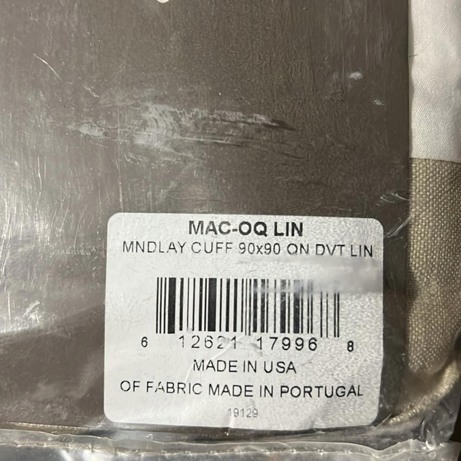 NWT Peacock Alley Mandalay Linen Cuff Duvet Cover, Queen New in Packaging