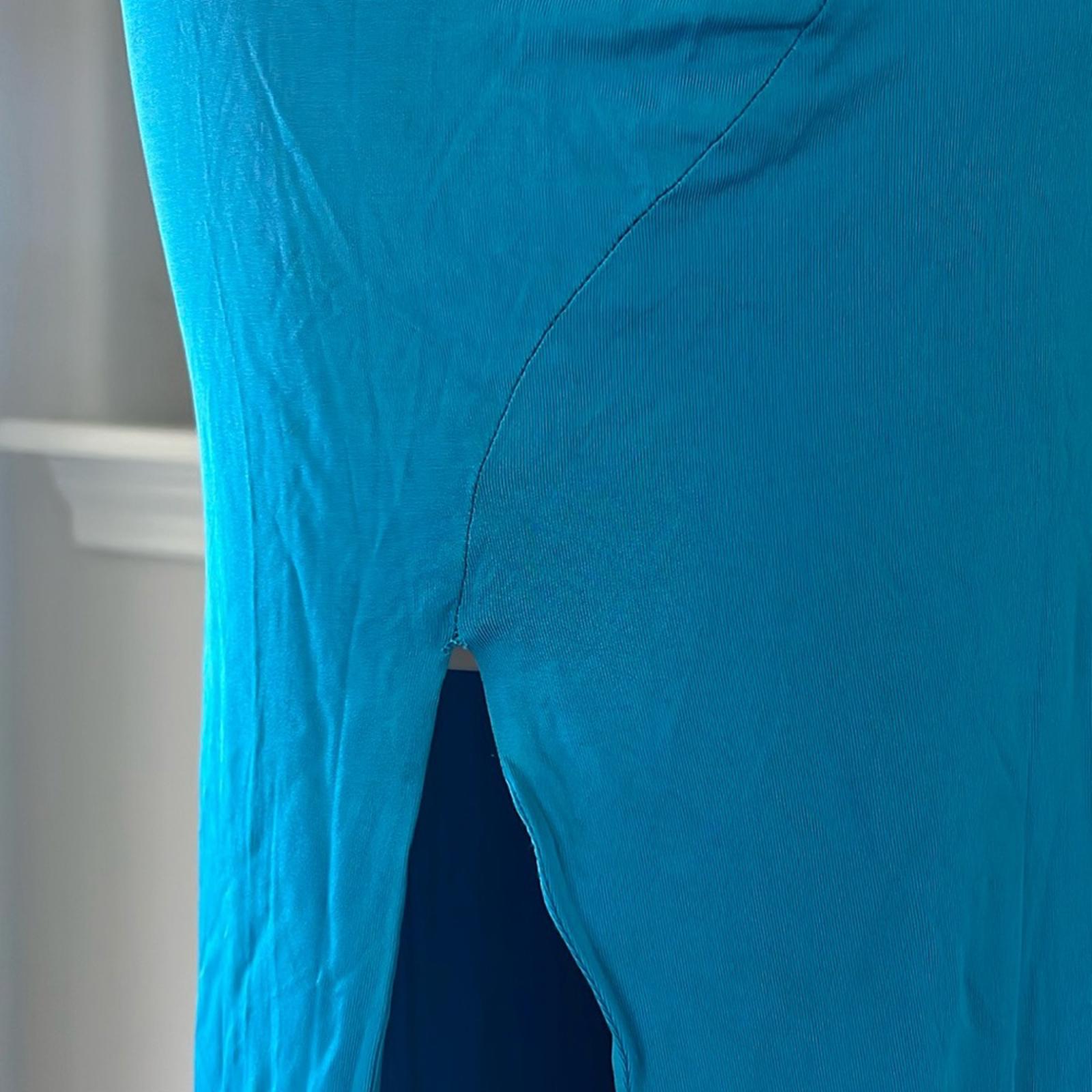 Et Ochs x Revolve June Cutout Ruched Gown in Cyan Blue Size 6 New w/Tag $1,695
