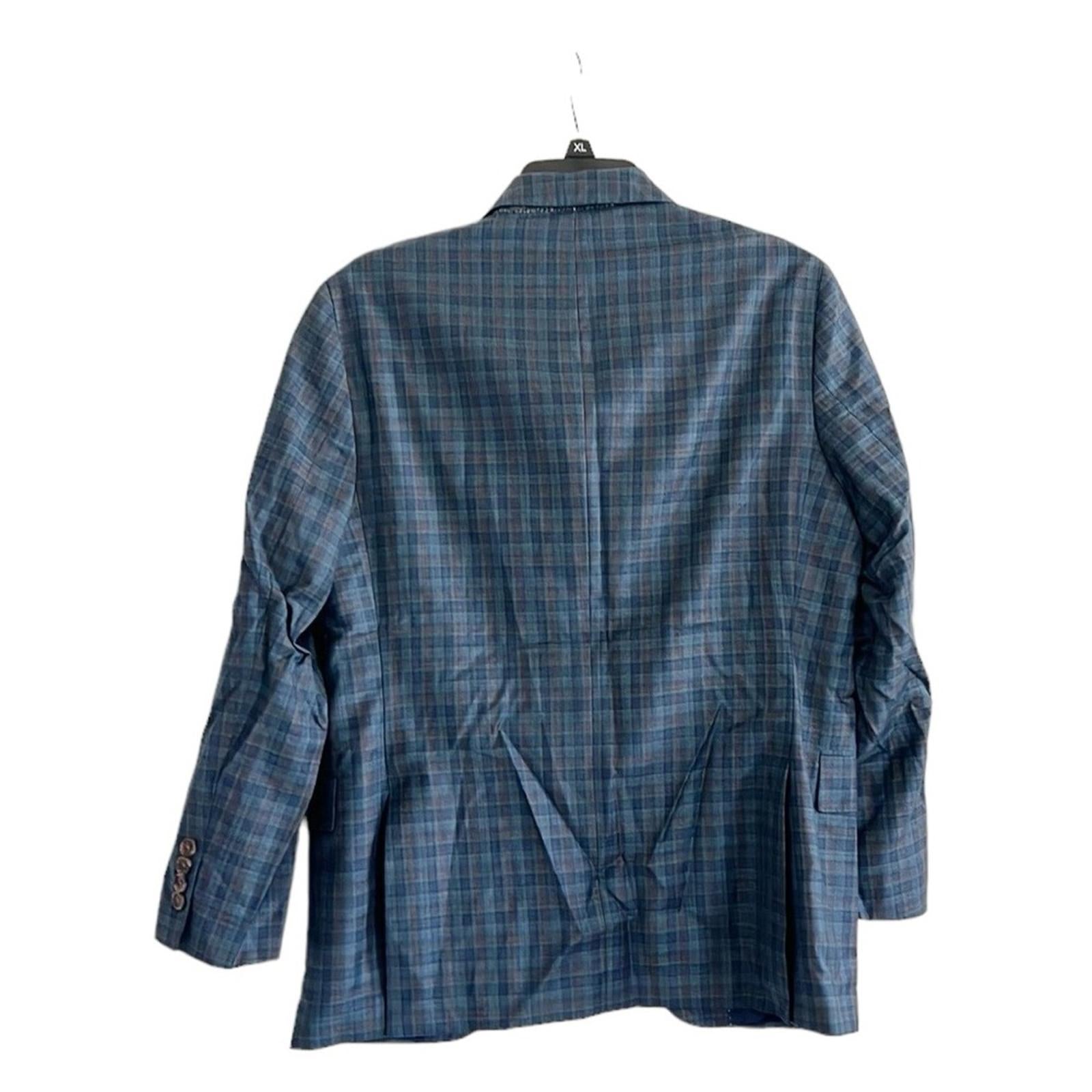 NEW Jack Victor Midland Contemporary Fit Plaid Wool Blazer, Size 36S Retail $798