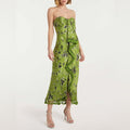 Cinq à Sept Elise Silk Strapless Wildflower Ruffle Tassel Dress, NWT, Size 0
